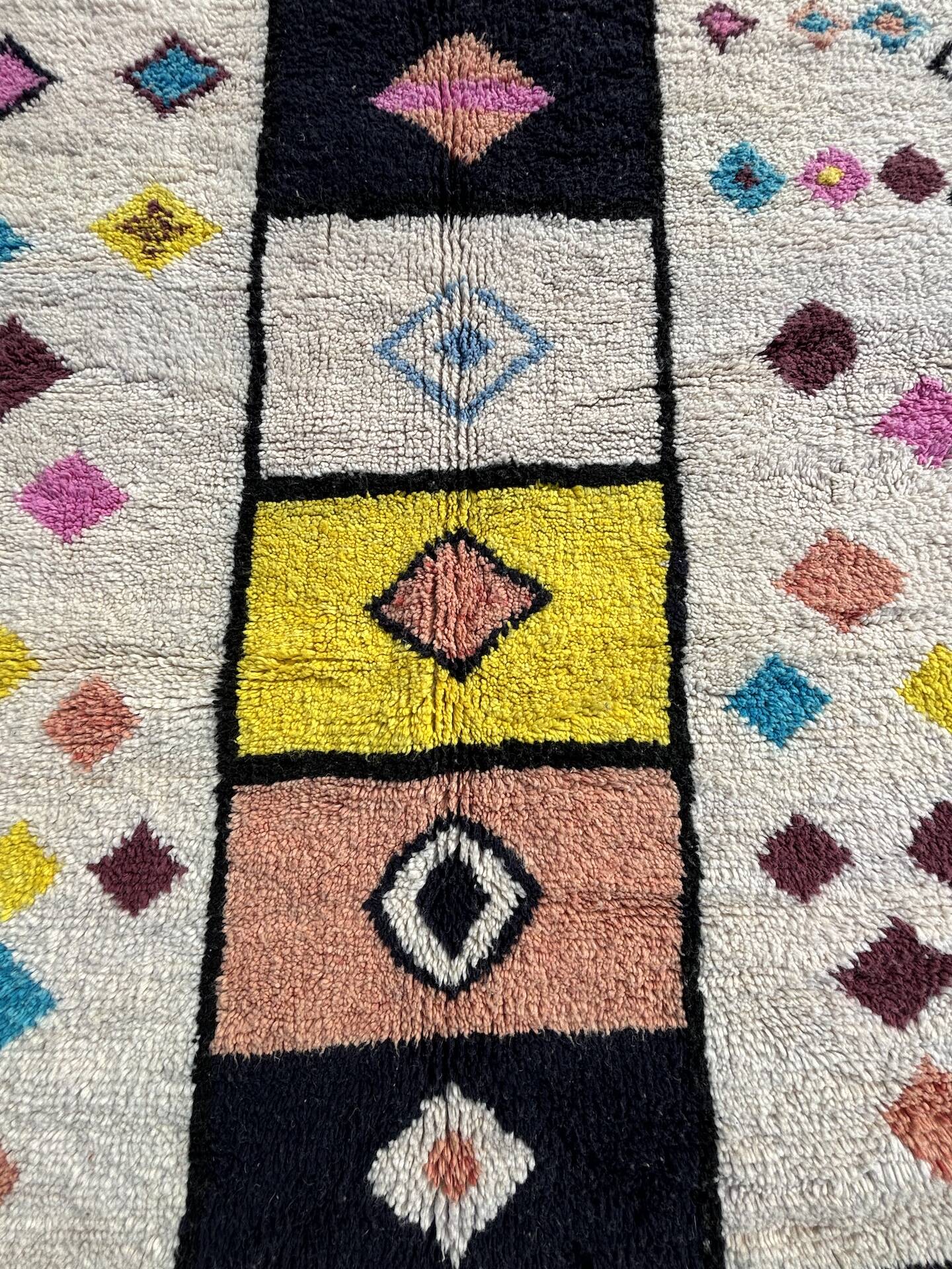 large new multi-colored Berber beni ourain rug 180x280 cm