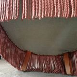 Orange velvet toad armchair