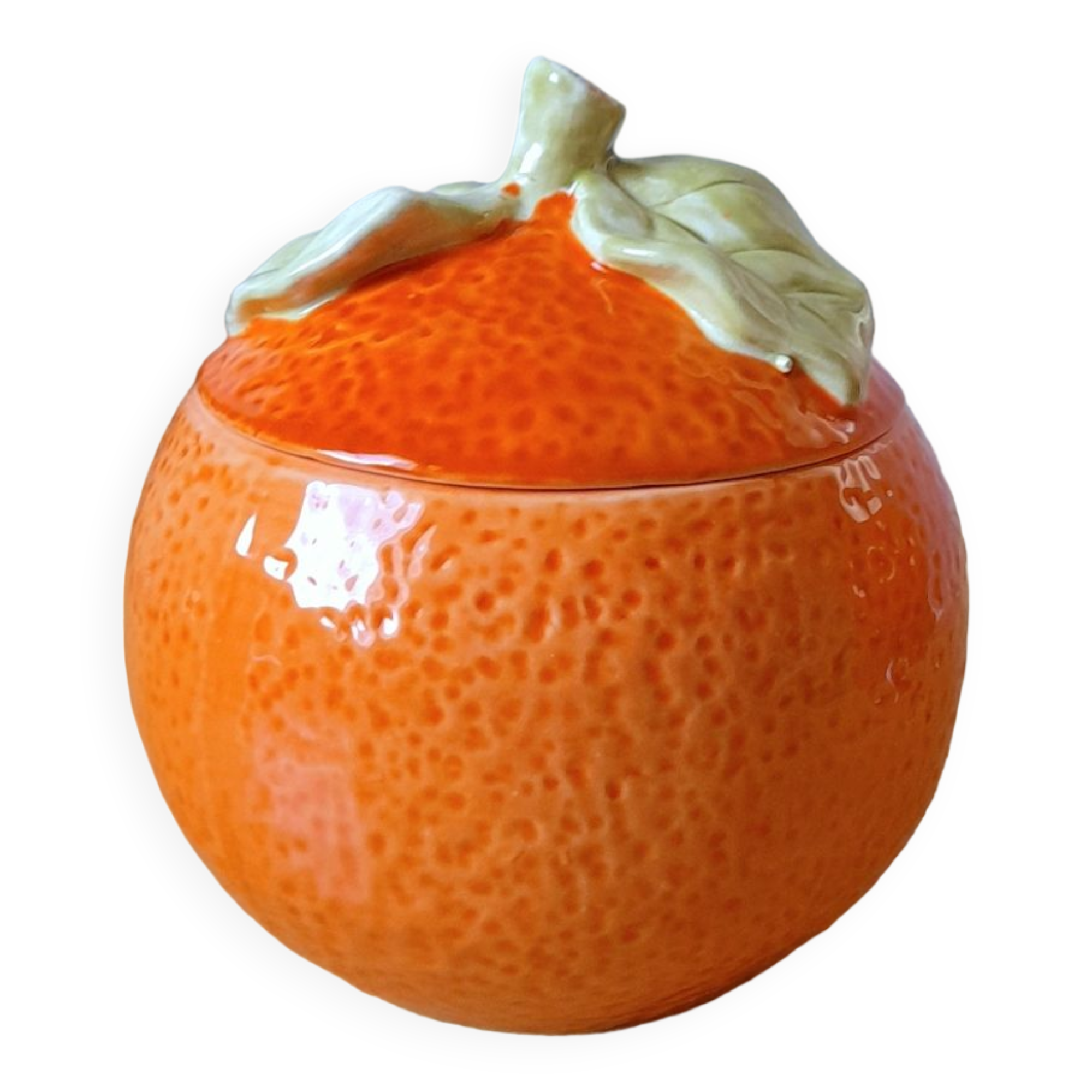 Orange ceramic pot