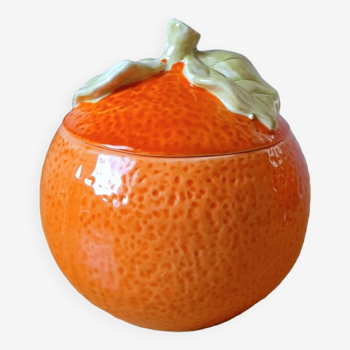 Pot en céramique orange