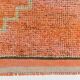 Tapis de couloir vintage orange citrouille 3x10, 91x323 cm