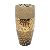 Smoked glass vase in the style of Hollywood Regency, Czechoslovakia of the 1960s