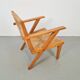 Chaises en bois brutalistes modernistes en paille, années 1940, ensemble de 3