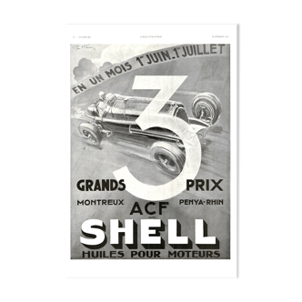 Affiche vintage années 30 Shell