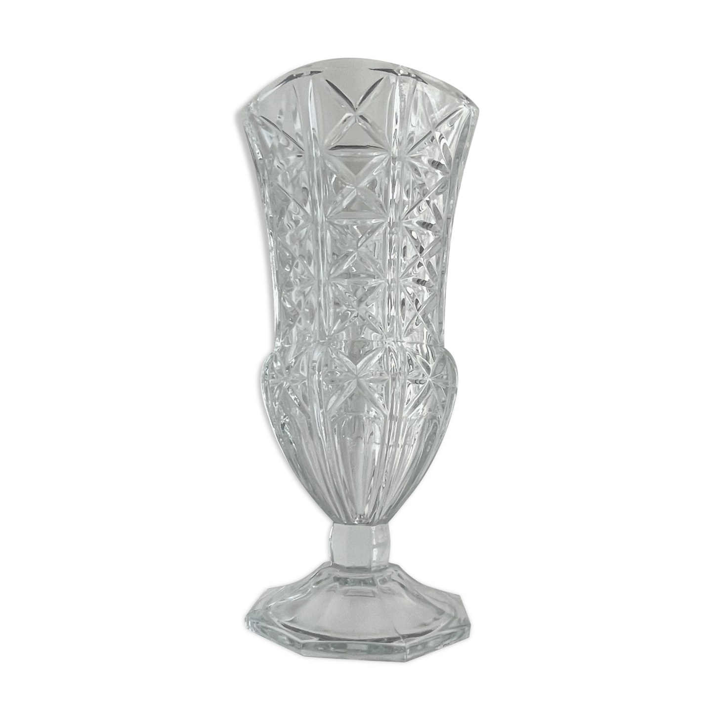 Vintage cast glass vase