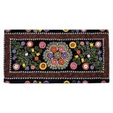 Handmade Ottoman Suzani Covered Bench from Anatolia