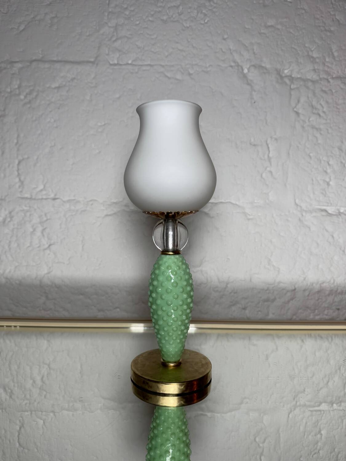 Lampe en opaline MD, années 60