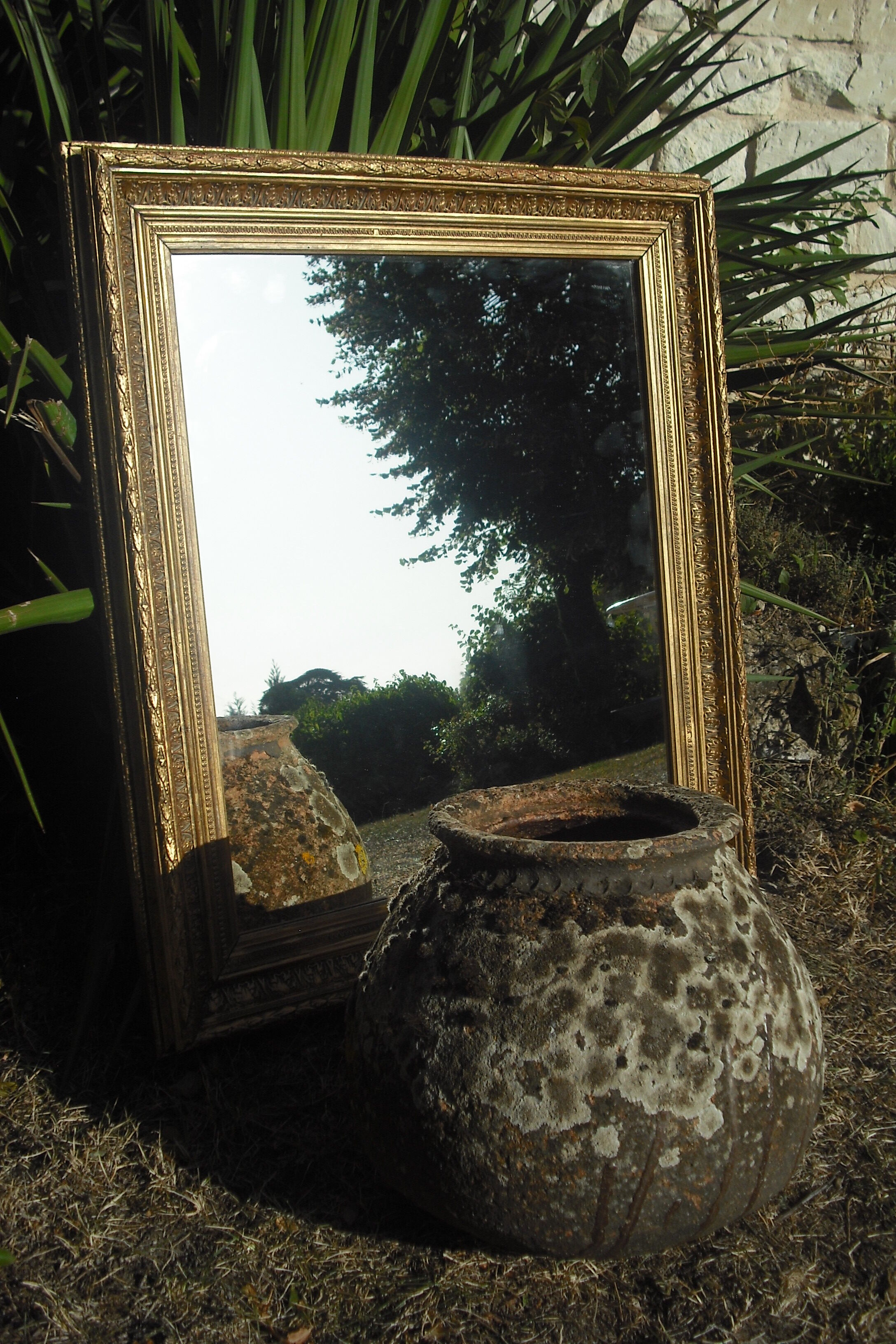 Thick mirror 19th 80x68cm