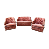 Living room 3 pieces velvet toad