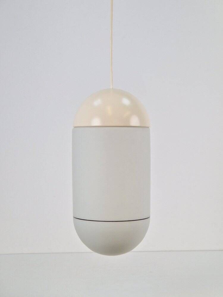 Vintage Pill Pendant Lamp in Milk Glass from Peill & Putzler, Germany, 1960s