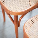 Bent beech wood chairs with straw seats, no. 34 total, 1990-2000
