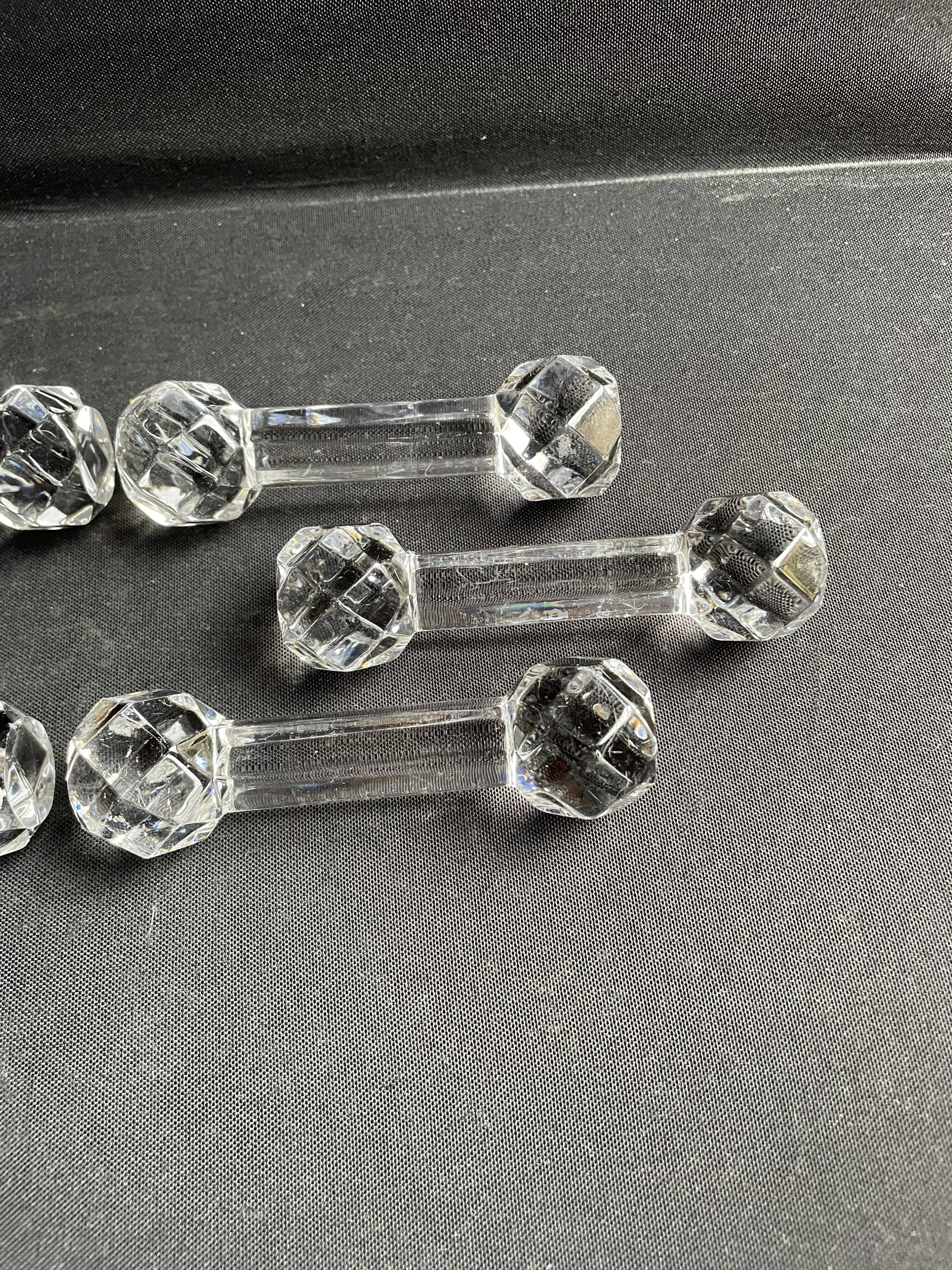 6 Baccarat knife holders