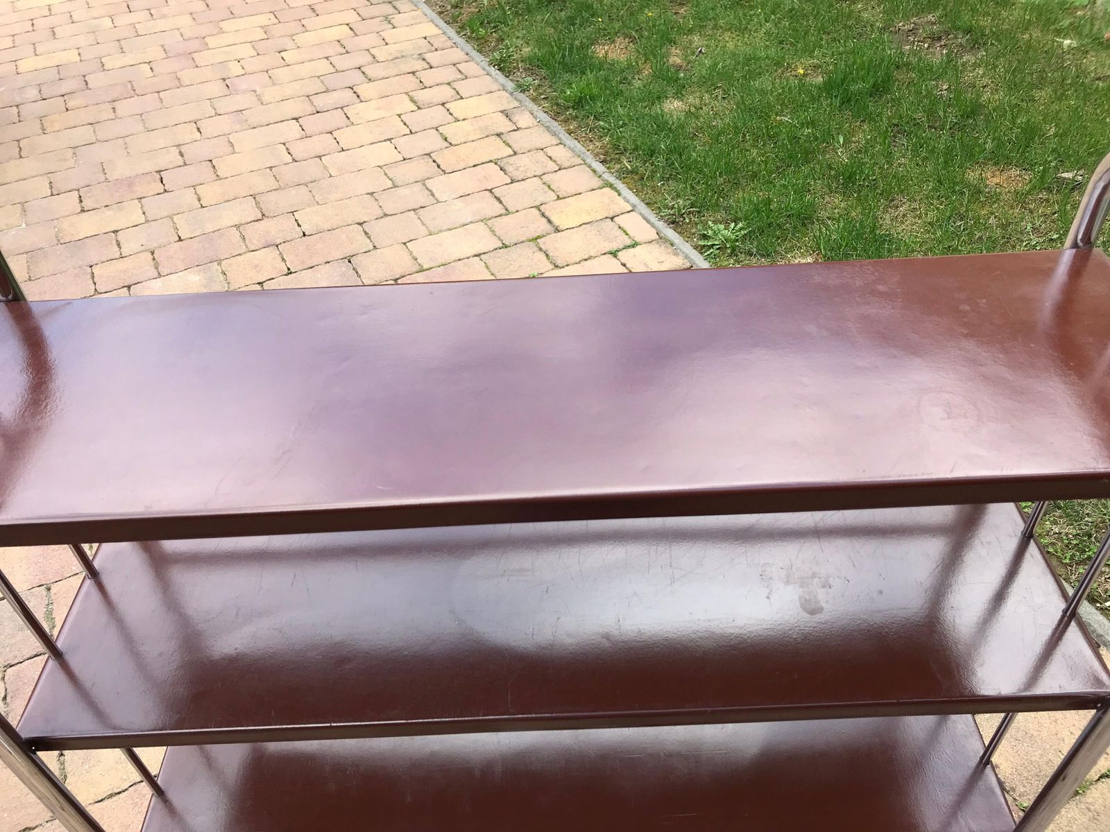 Bauhaus style metal book shelf, 1920