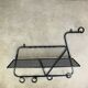 Wall-mounted coat rack/wardrobe from the 1950s, wrought iron and rigidule.