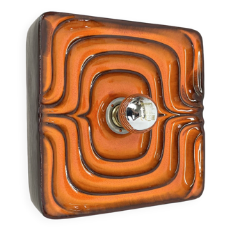 Cubic psychedelic pop art fat lava wall light by pan ceramics, germany, 1970