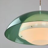 Italian Green Pendant Lamp in Plexiglass