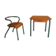 Bureau et chaise enfant par Jacques Hitier pour les éditions Mullca