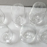 Set de 6 verres estampillés Lalique