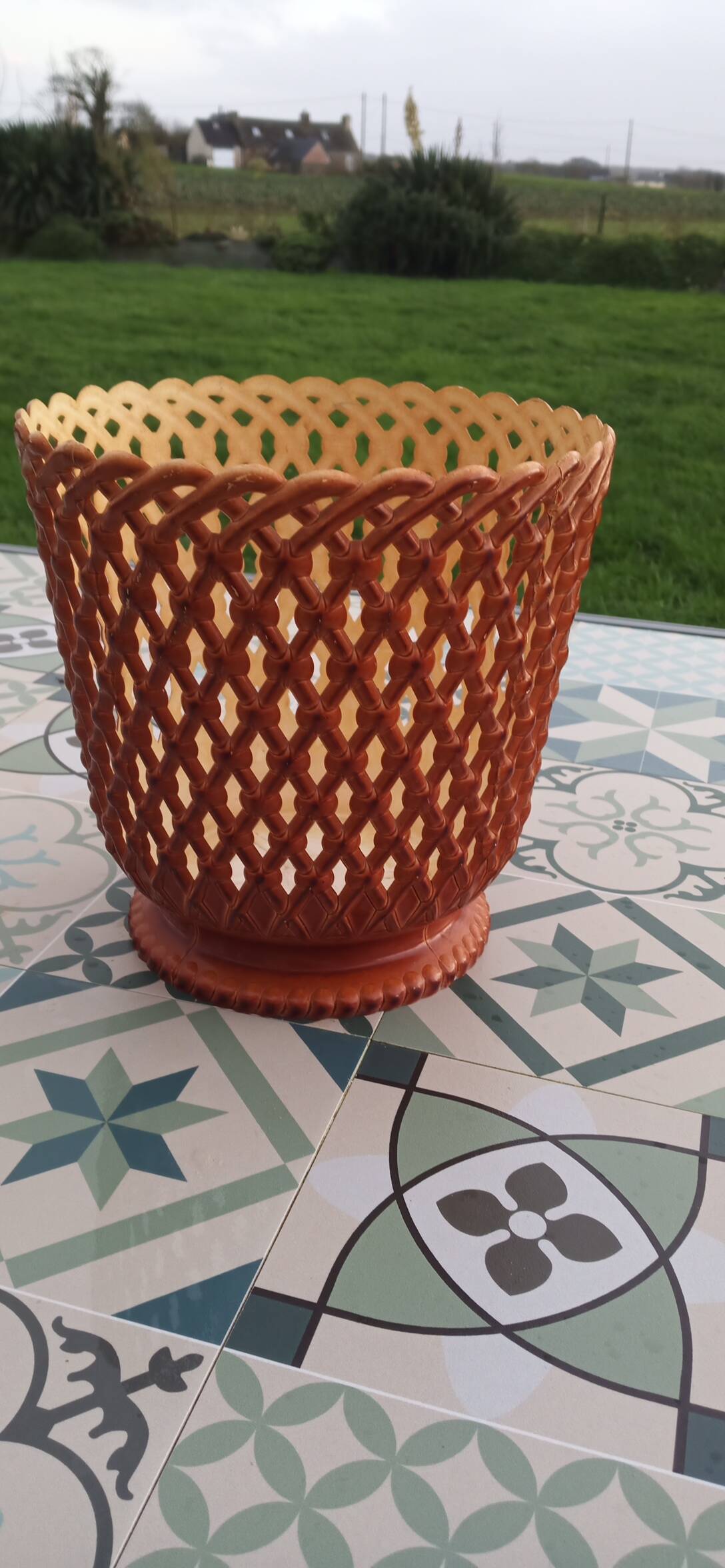 Syla vintage plant pot