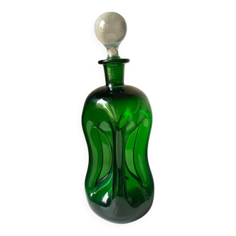 Holmegaard green decanter vintage  danish by jacob e bang