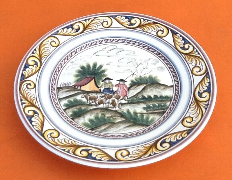 Polychrome ceramic plate Estrela De Conimbriga Portugal