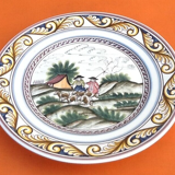 Polychrome ceramic plate Estrela De Conimbriga Portugal