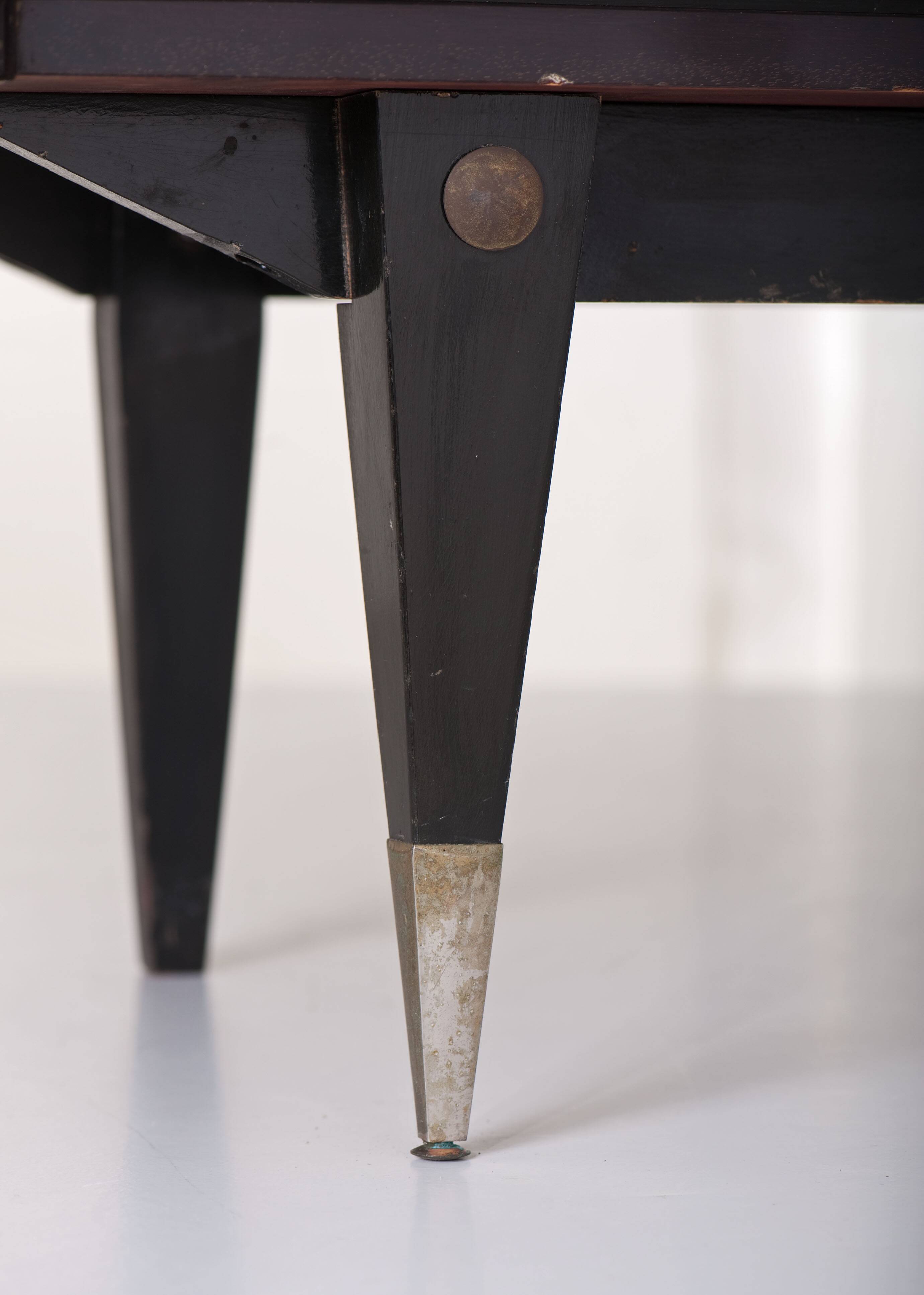 3-drawer varnished rosewood chest of drawers from the 60s