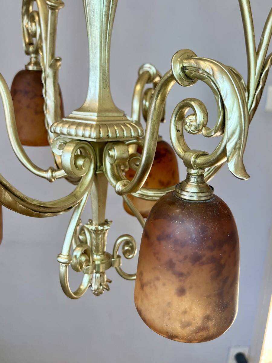 Art Deco tulip chandelier Daum