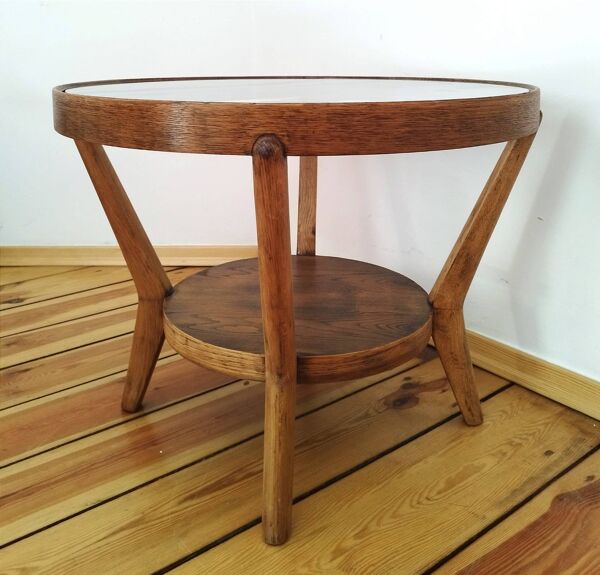 Table basse attribuée à K. Kozelka pour Interier Praha, Ancienne Tchécoslovaquie, années 1930