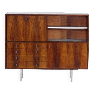 Vintage mid century highboard bookcase sideboard in rosewood by Alfred Hendrickx for Belform, 1960s
