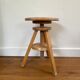 Watchmaker's stool in patinated antique wood
