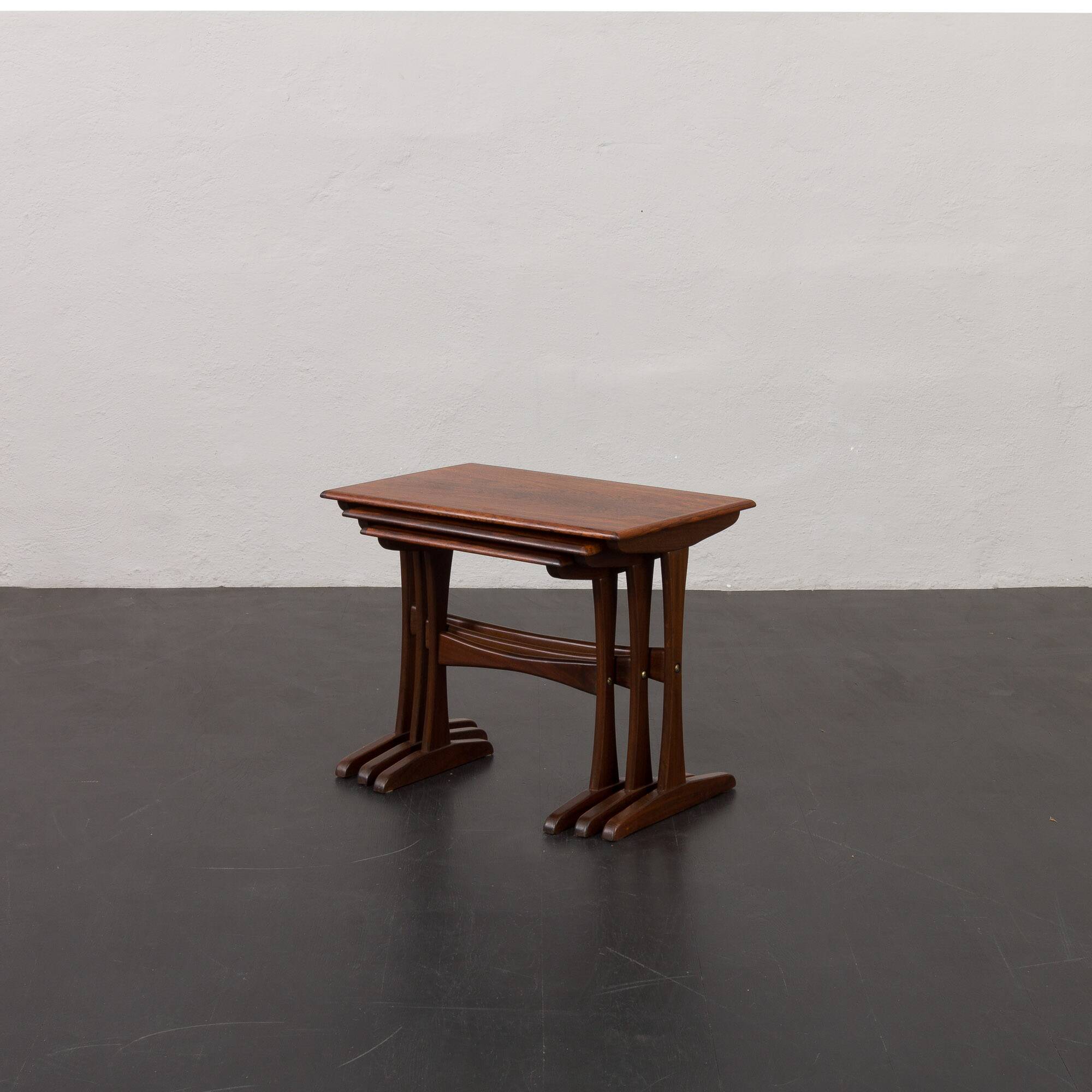 Kai Kristiansen rosewood nesting tables for Vildbjerg Möbelfabrik, Denmark