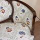 Louis XVI Style Basket Bench with floral fabric