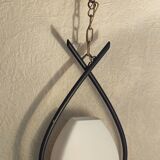Old Arlus Pendant Lamp/Opaline Metal/1950s/Design Lighting