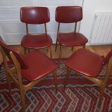 Set of 4 vintage Scandinavian style chairs