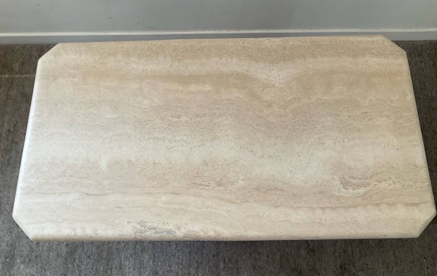 70s travertine coffee table