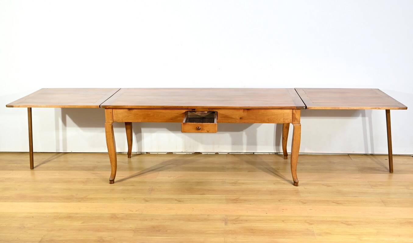 Regional Cherry Wood Table, Louis XV style – Mid-19th century