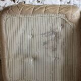 Canapé Togo 4 places en velours beige par Michel Ducaroy, Ligne Roset, 1973