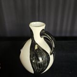 Black & white ceramic pitcher