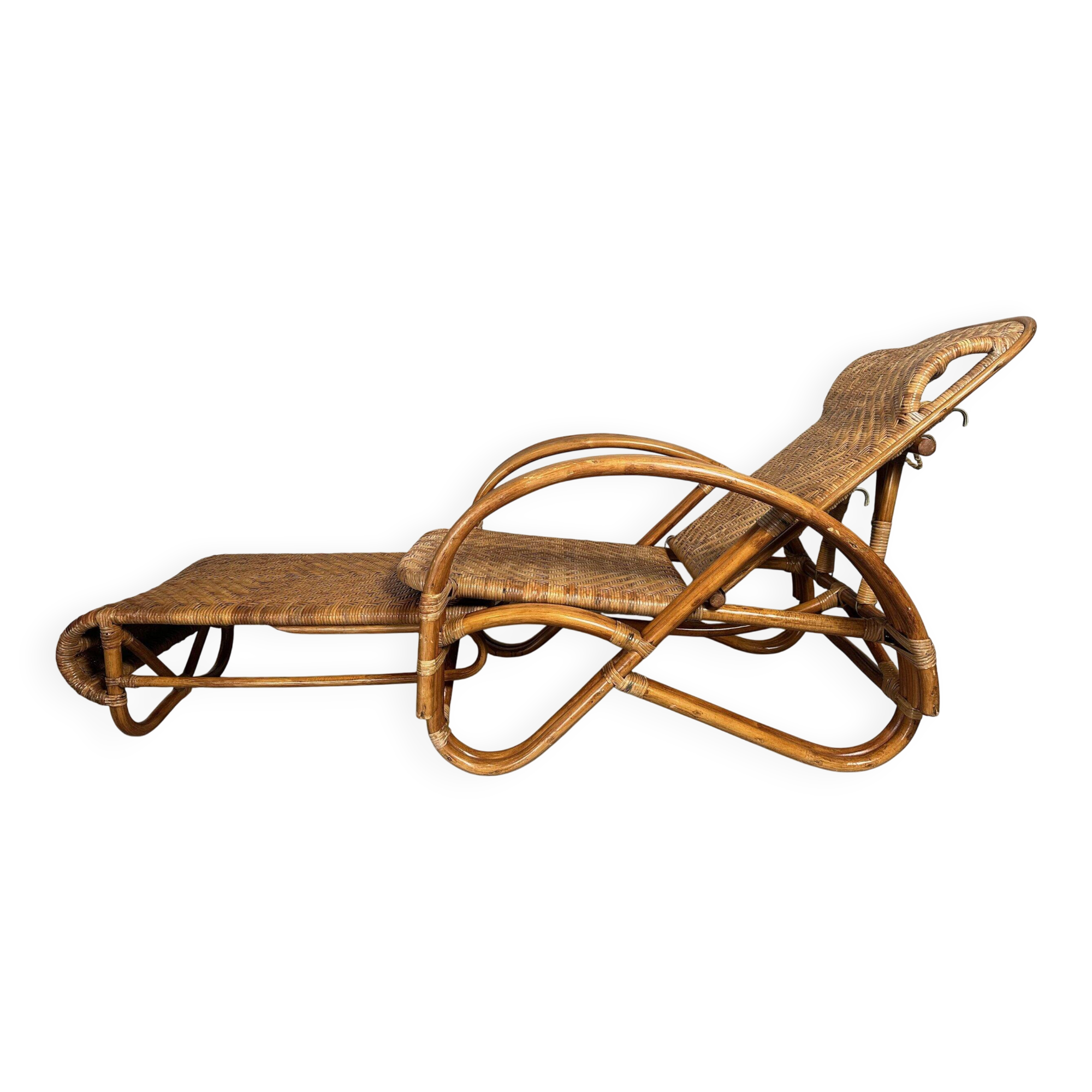 Chaise longue vintage – Rattan