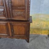 Buffet deux corps normand en chêne