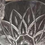 Set de 4 verres à pied à eau en cristal ciselé vintage