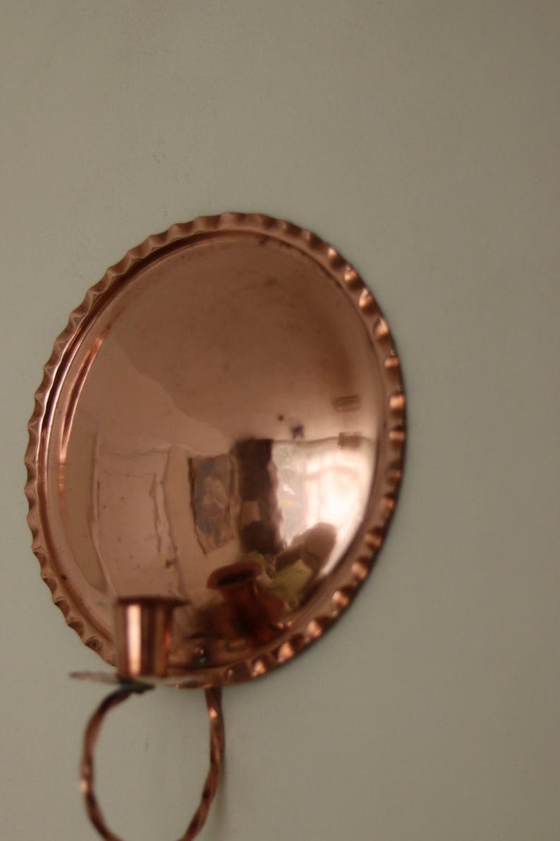 Pair of Vintage Swedish Copper Sconce - 1978