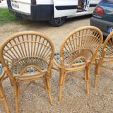 4 bamboo chairs