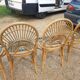 4 chaises bambou