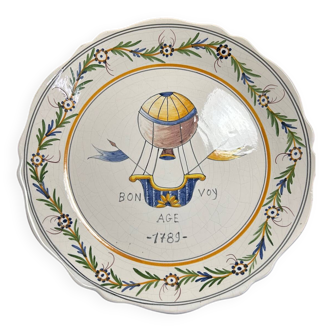 Assiette révolutionnaire vieux Nevers