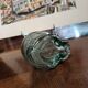 Cat-shaped glass bottle