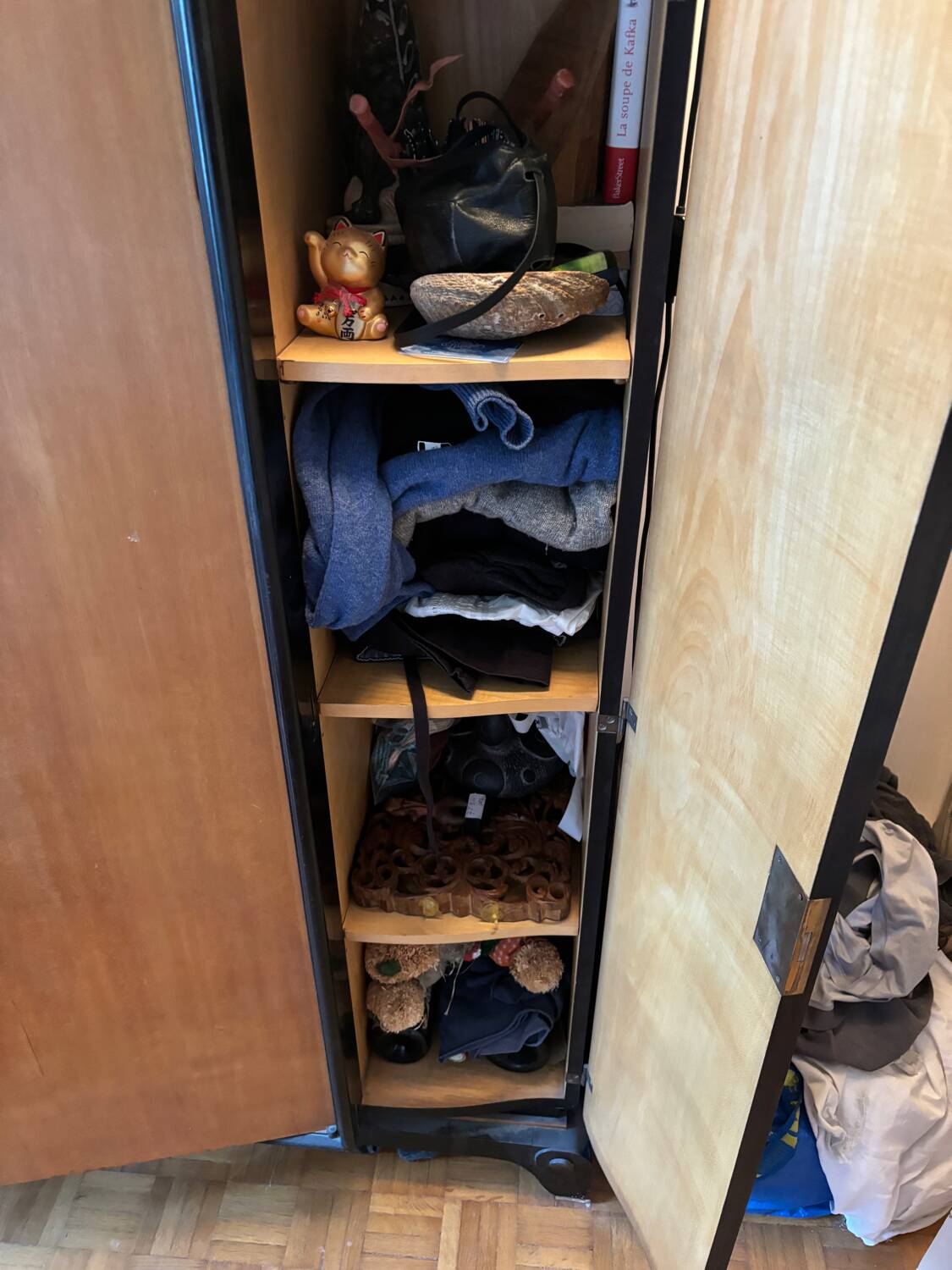 Jean Pascaud wardrobe black lacquered wood