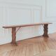 Renovated vintage bench, made of wood - 2 available, sold individually.