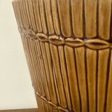 Old Saint Clément B Letalle flower pot imitation bamboo vintage ceramic